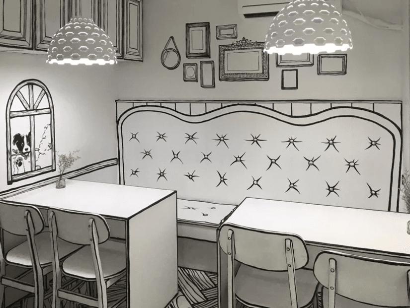 Cómo se ve un café cómico bidimensional en Seúl Cómo se ve un café cómico bidimensional en Seúl