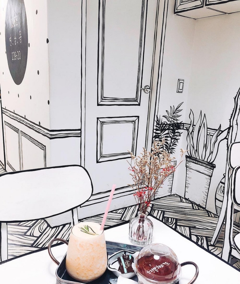 Cómo se ve un café cómico bidimensional en Seúl Cómo se ve un café cómico bidimensional en Seúl