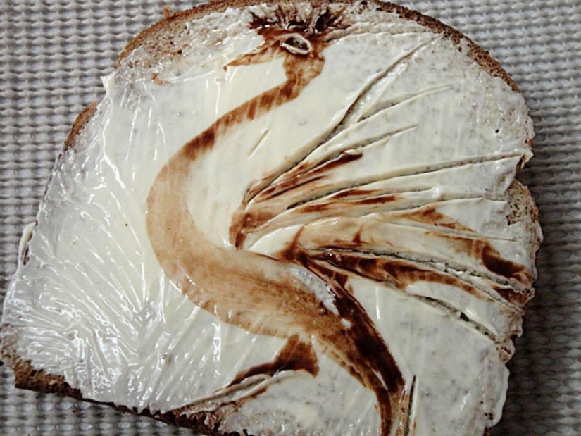 Cómo se ven los dibujos de alimentos y artículos improvisados