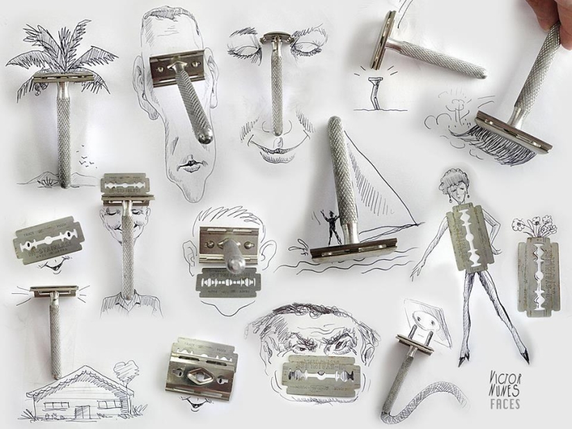 Cómo se ven los dibujos de alimentos y artículos improvisados