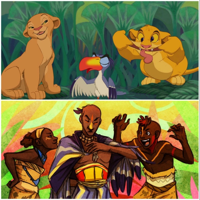 Cómo se verían los animales de Disney si fueran humanos