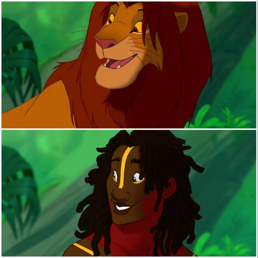 Cómo se verían los animales de Disney si fueran humanos