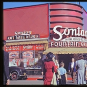 Color photographs of peaceful Los Angeles during and after World War II Color photographs of peaceful Los Angeles during and after World War II
