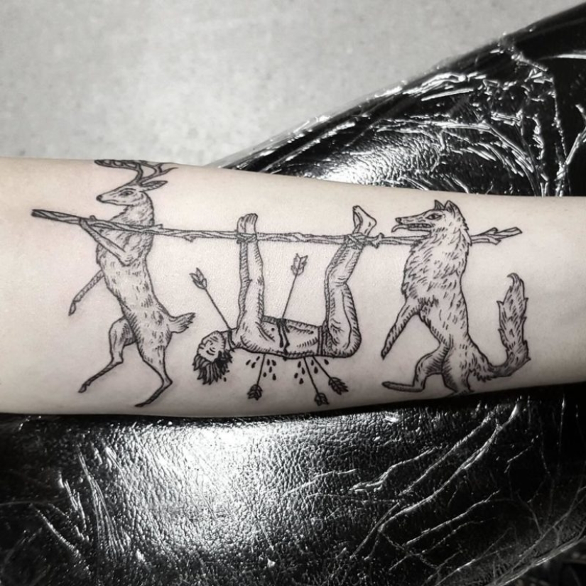"Comer su ensalada — no te metas con los chicos": ¿qué es un tatuaje cubren los veganos "Comer su ensalada — no te metas con los chicos": ¿qué es un tatuaje cubren los veganos