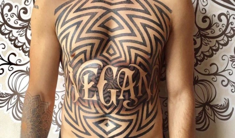 "Comer su ensalada — no te metas con los chicos": ¿qué es un tatuaje cubren los veganos "Comer su ensalada — no te metas con los chicos": ¿qué es un tatuaje cubren los veganos