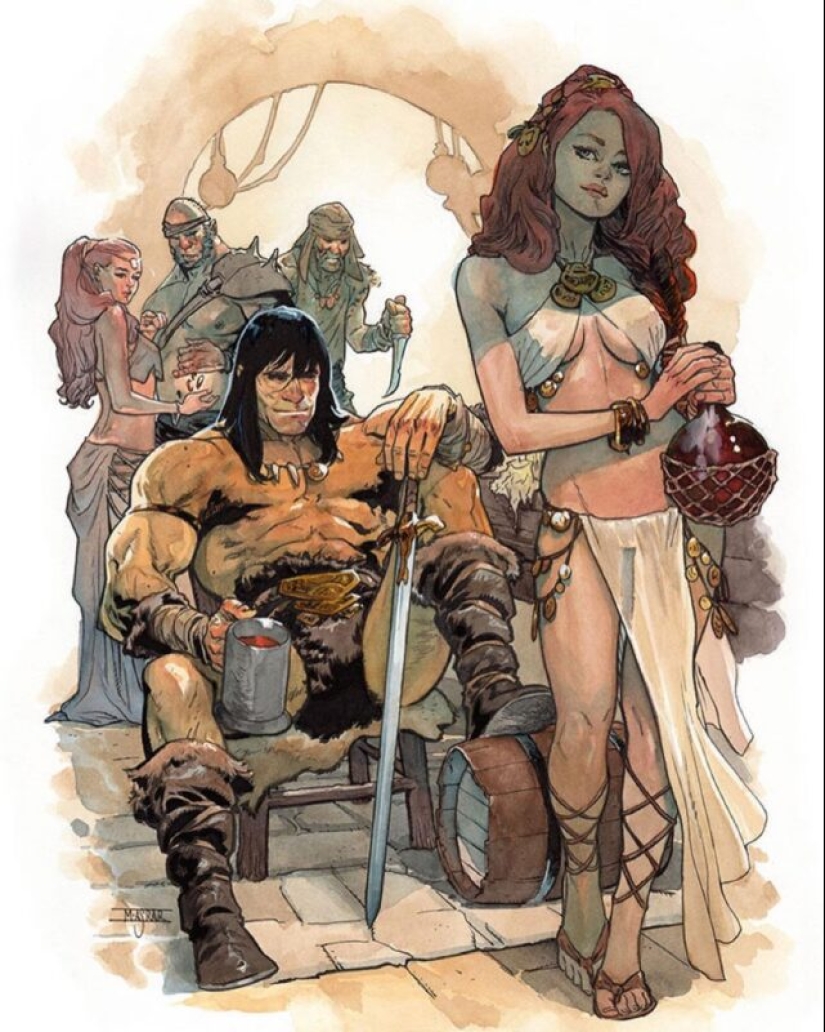 Conan, Thor, Batman y otros héroes épicos en las obras de los clásicos del cómic Mahmud Asrar