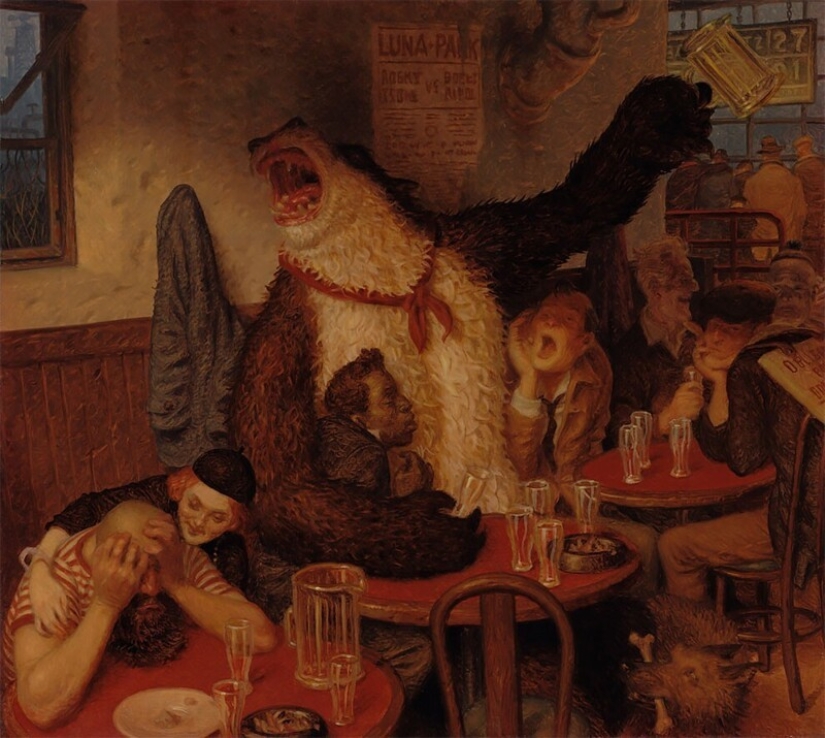 Criaturas extrañas en las pinturas de Peter Ferguson.