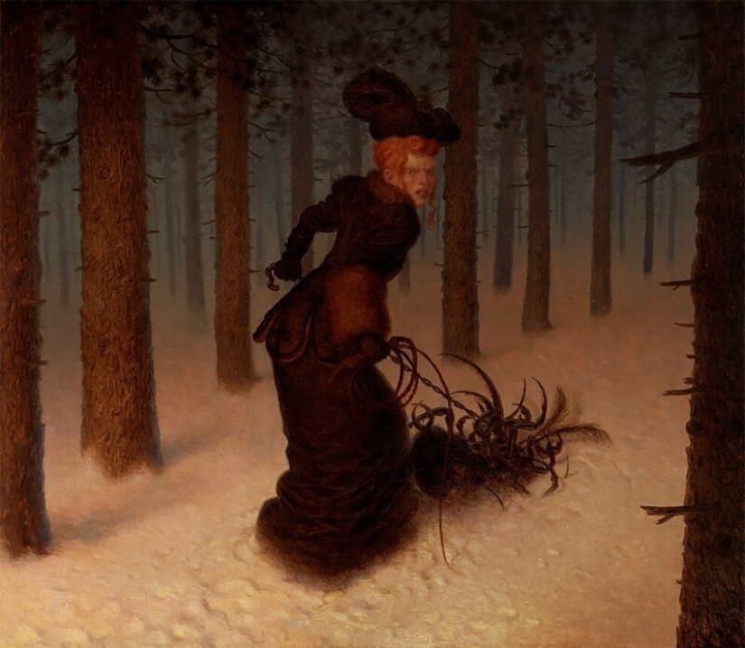 Criaturas extrañas en las pinturas de Peter Ferguson.