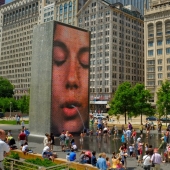 Crown Fountain: una videoescultura única del Millennium Park en Chicago Crown Fountain: una videoescultura única del Millennium Park en Chicago