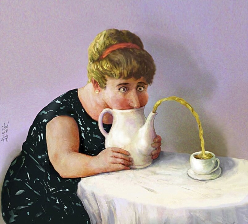 Cute nonsense in the paintings of the artist, writer and hooligan Rudi Hurzlmayer