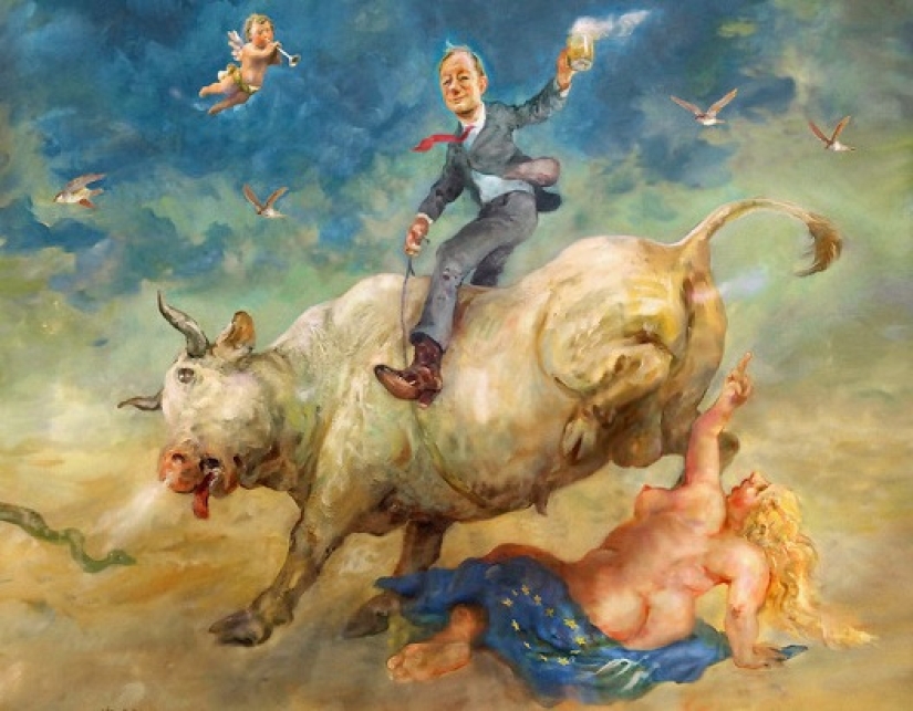 Cute nonsense in the paintings of the artist, writer and hooligan Rudi Hurzlmayer