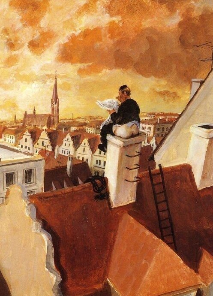 Cute nonsense in the paintings of the artist, writer and hooligan Rudi Hurzlmayer