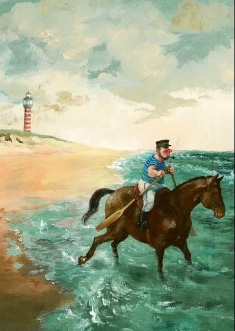 Cute nonsense in the paintings of the artist, writer and hooligan Rudi Hurzlmayer