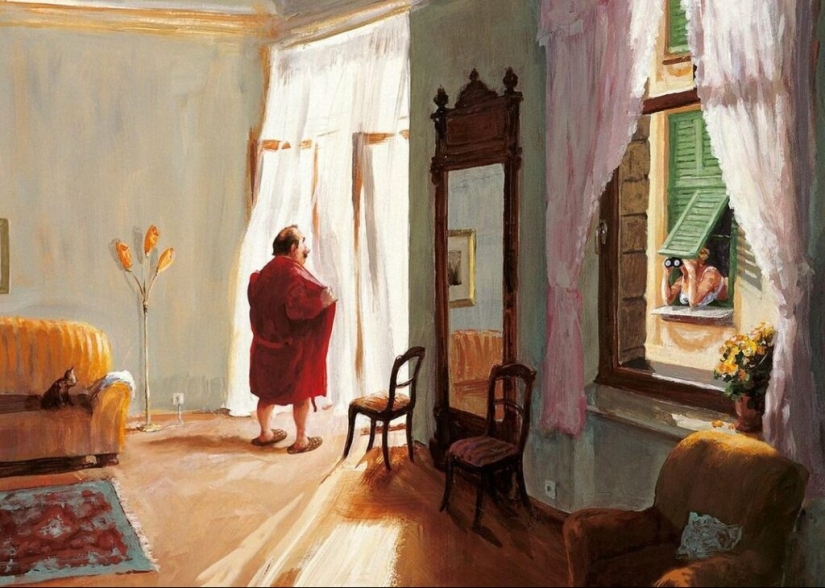 Cute nonsense in the paintings of the artist, writer and hooligan Rudi Hurzlmayer