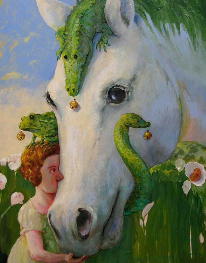 Cute nonsense in the paintings of the artist, writer and hooligan Rudi Hurzlmayer