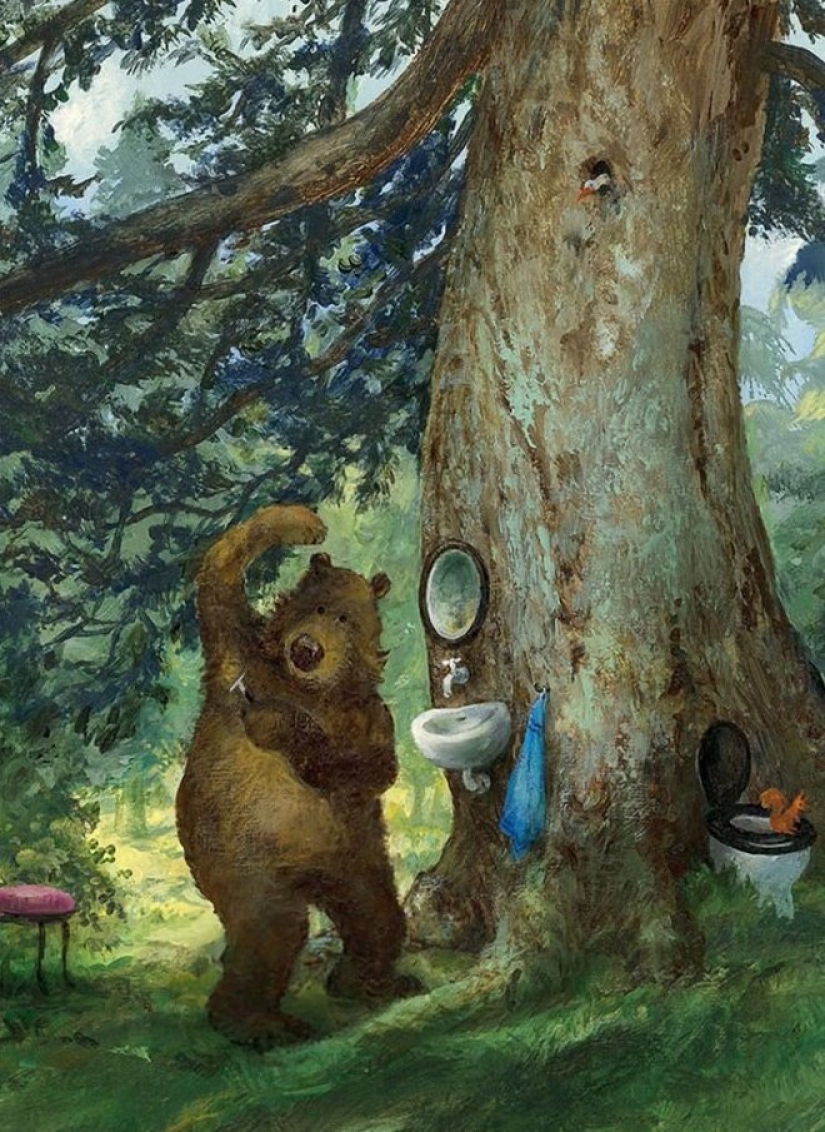 Cute nonsense in the paintings of the artist, writer and hooligan Rudi Hurzlmayer