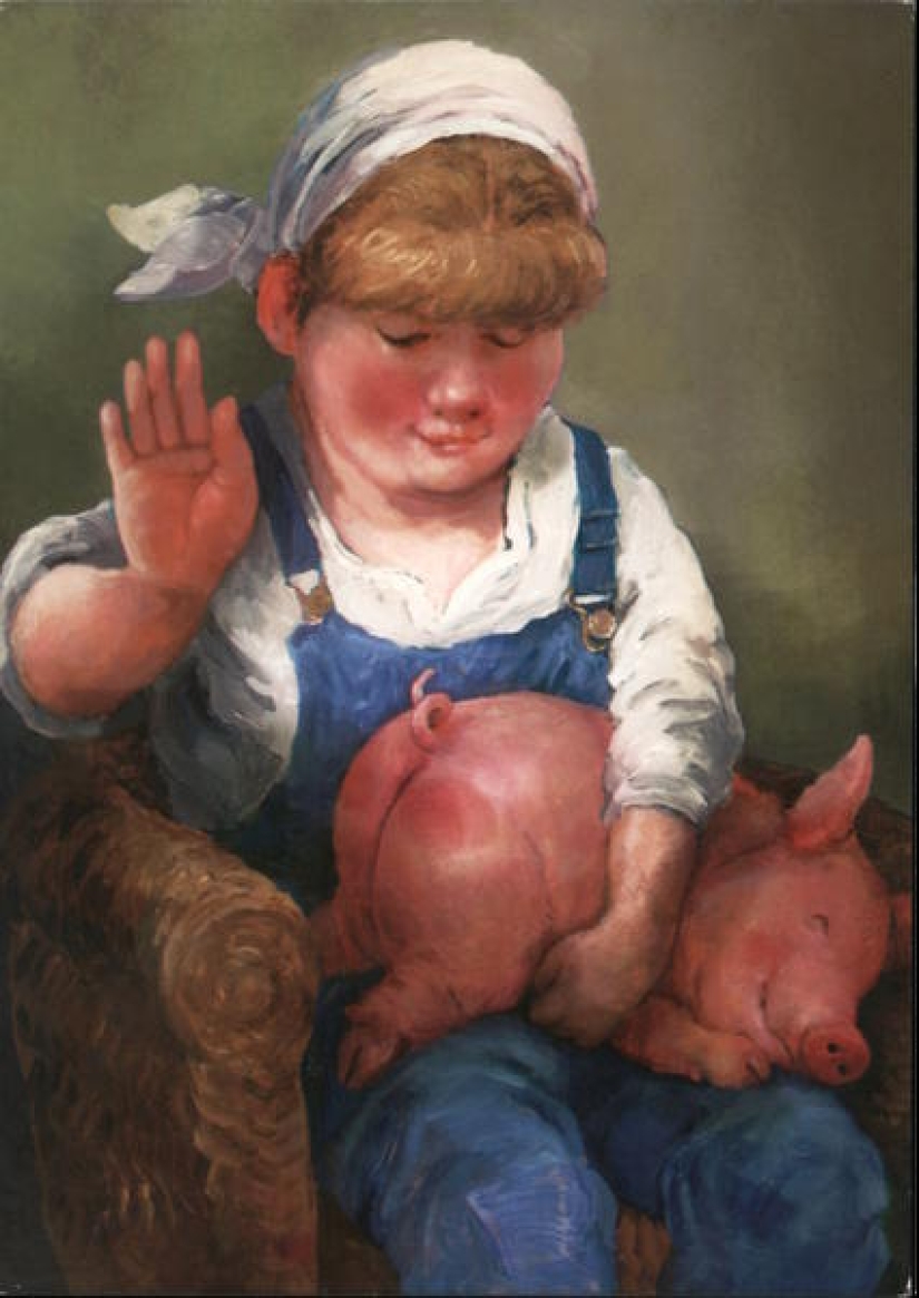 Cute nonsense in the paintings of the artist, writer and hooligan Rudi Hurzlmayer