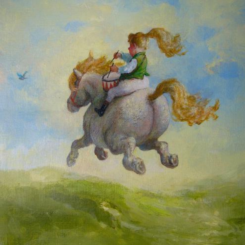 Cute nonsense in the paintings of the artist, writer and hooligan Rudi Hurzlmayer