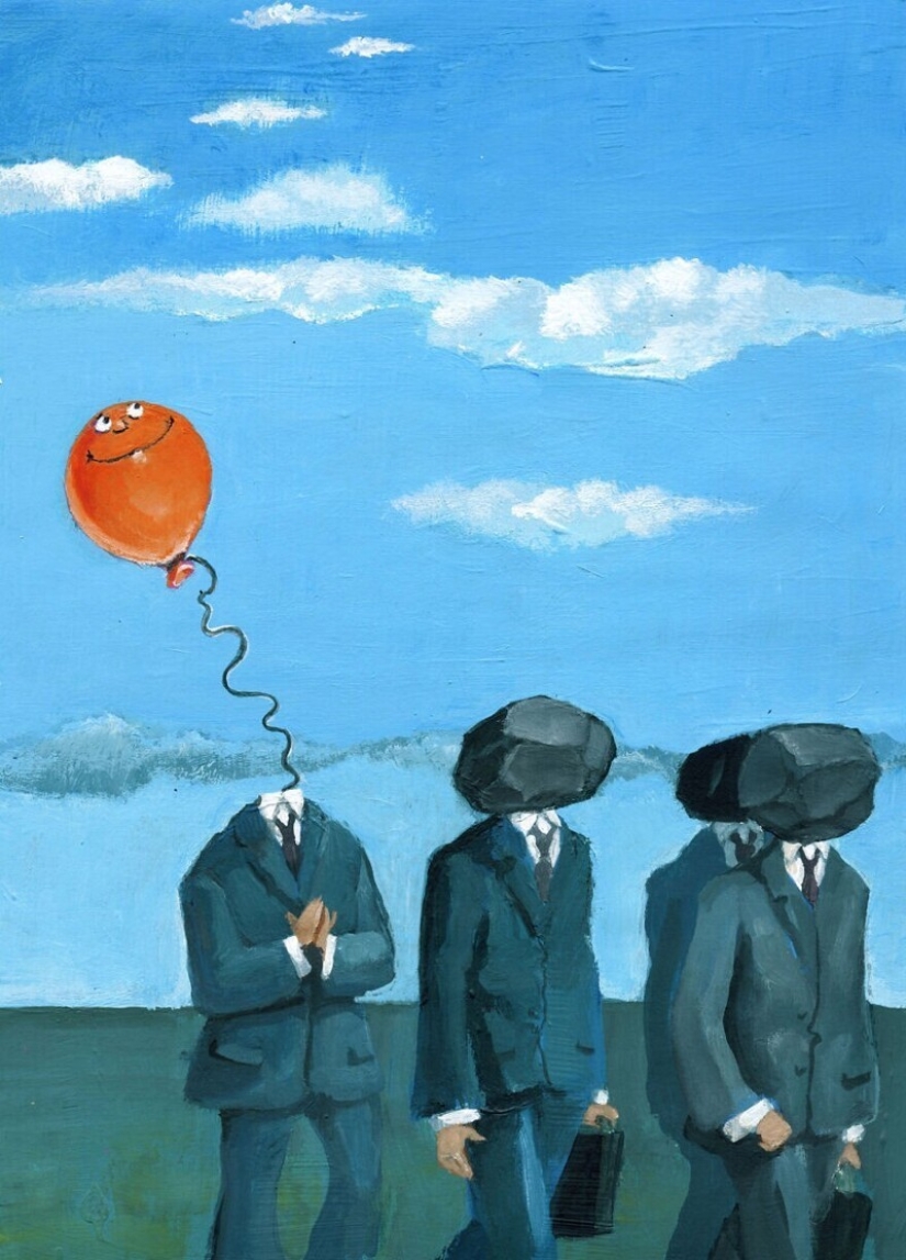 Defects and problems of society in a surreal illustrations by Christina Bernazzani Defects and problems of society in a surreal illustrations by Christina Bernazzani