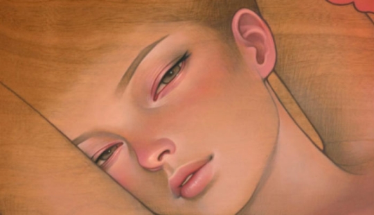Delicate and Seductive Wood Paintings by Audrey Kawasaki