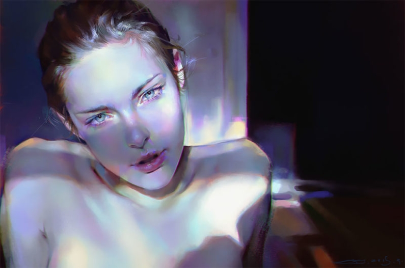 Delicate portraits from master digital painting Yanjun Chen