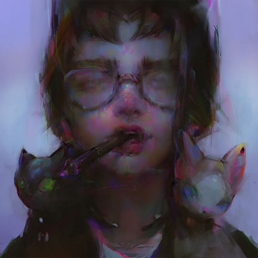 Delicate portraits from master digital painting Yanjun Chen