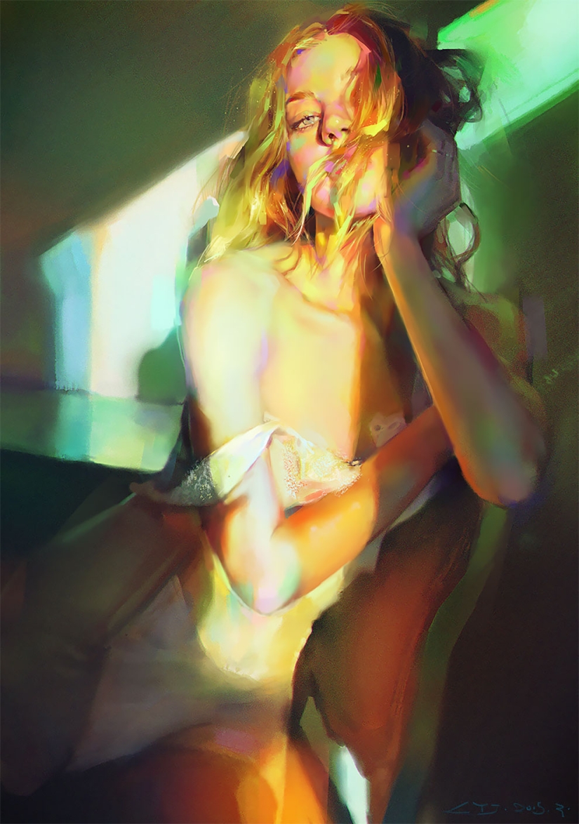 Delicate portraits from master digital painting Yanjun Chen