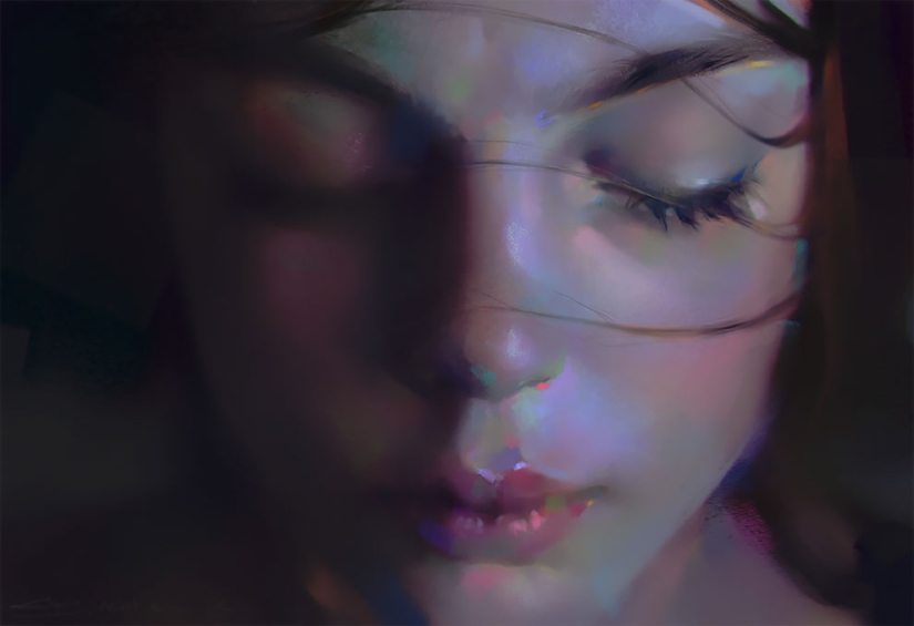 Delicate portraits from master digital painting Yanjun Chen