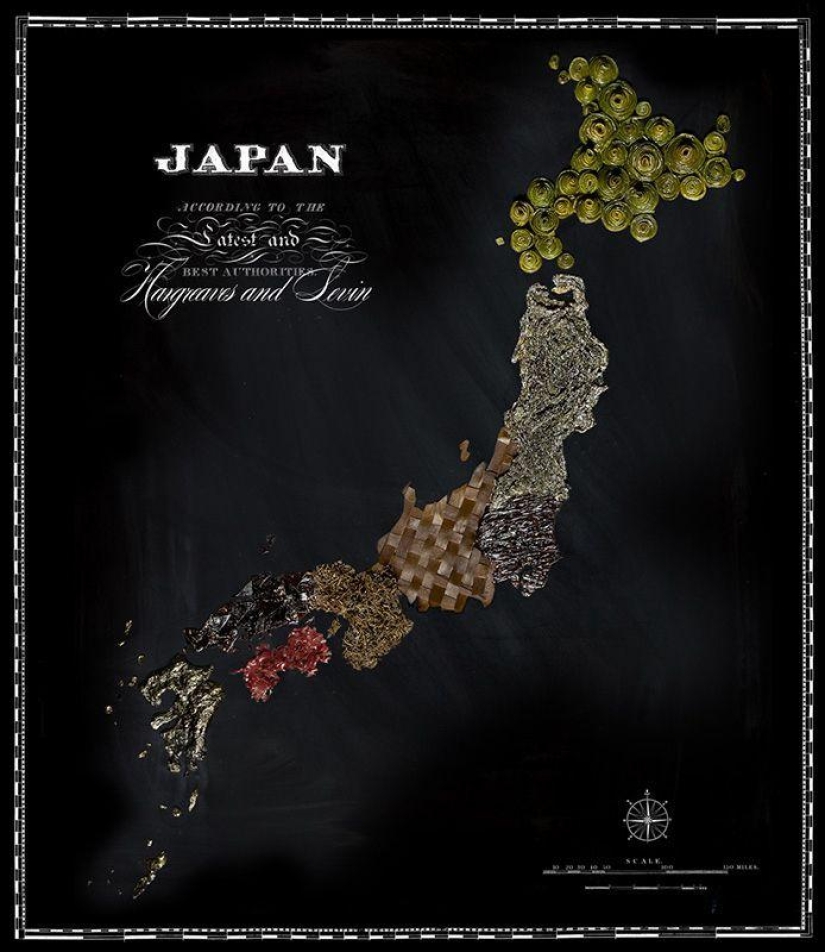 Delicious countries on the edible world map Delicious countries on the edible world map