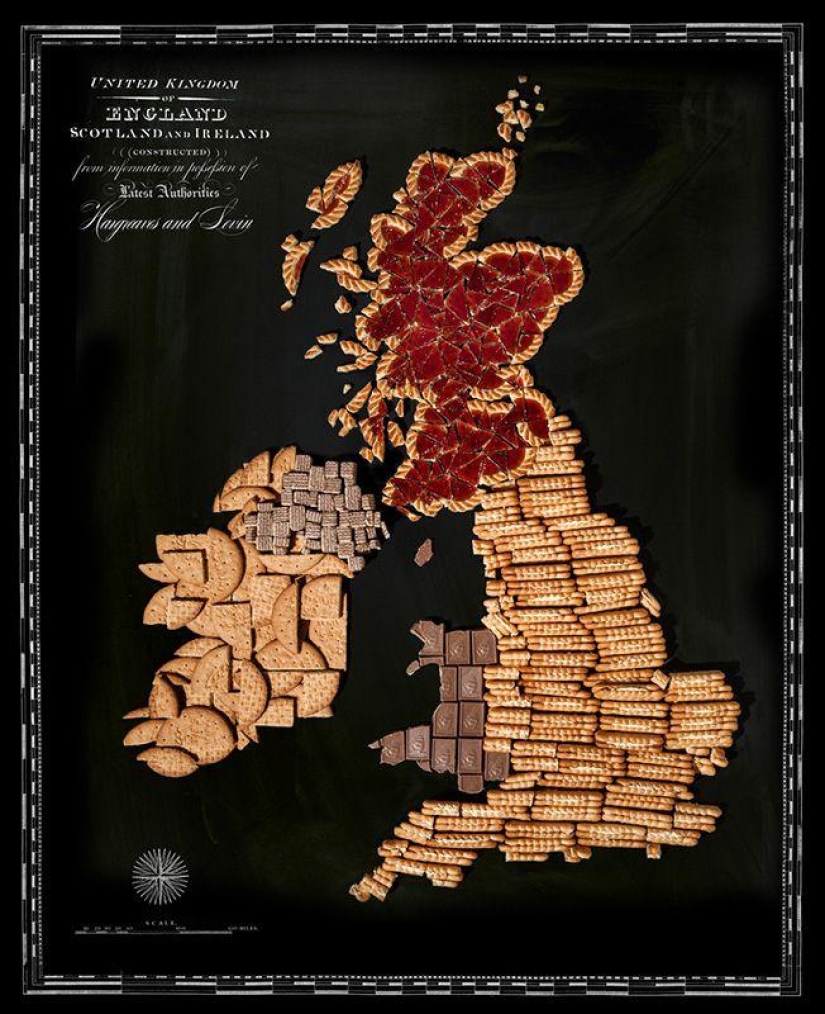 Delicious countries on the edible world map Delicious countries on the edible world map