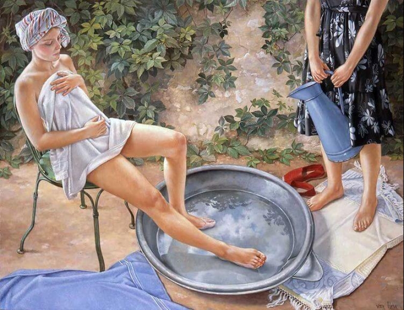 Detachment and sophisticated eroticism in the paintings of Francine Van Hove