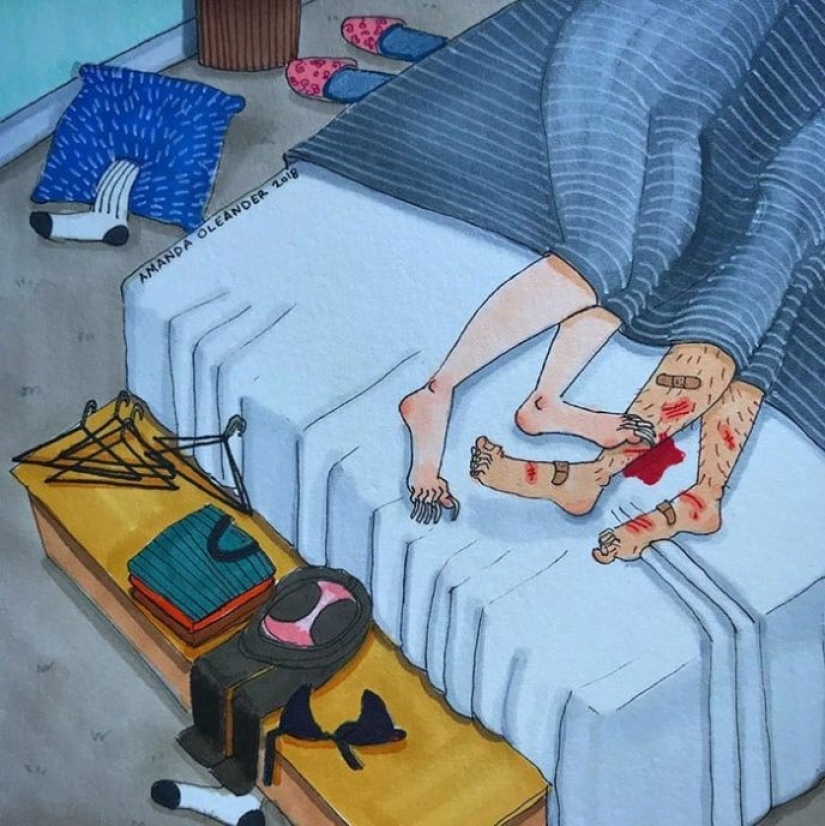 Detrás de las escenas del amor: un artista estadounidense pinta una relación real