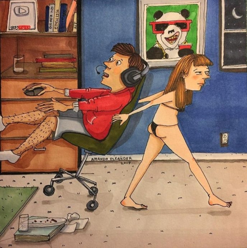 Detrás de las escenas del amor: un artista estadounidense pinta una relación real