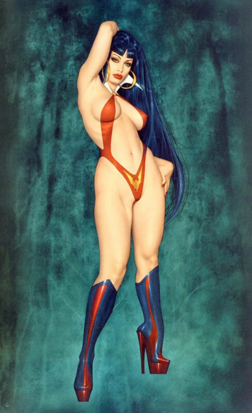 Digital pinup from comic master Drew Posad