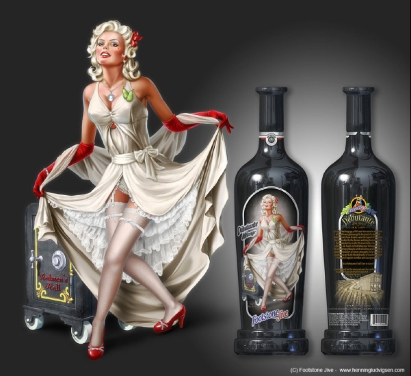 Divertido arte pin-up noruego del ilustrador Henning Ludvigsen Divertido arte pin-up noruego del ilustrador Henning Ludvigsen