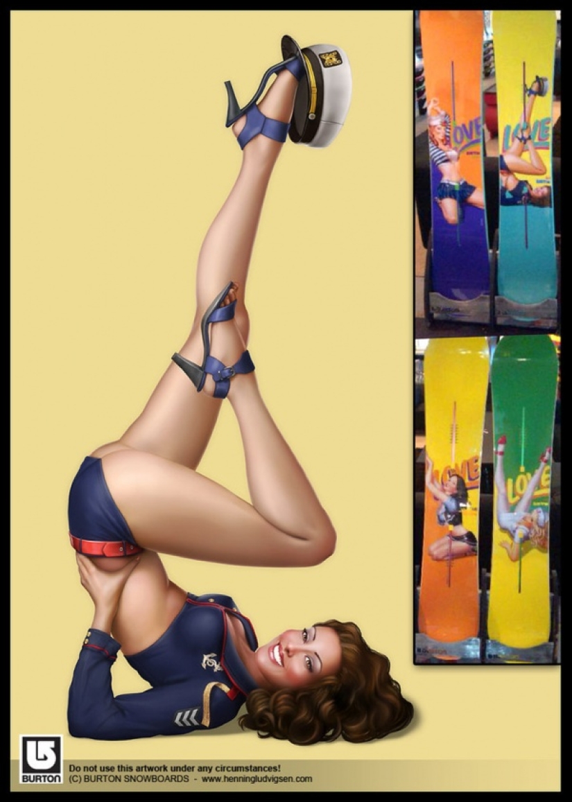 Divertido arte pin-up noruego del ilustrador Henning Ludvigsen Divertido arte pin-up noruego del ilustrador Henning Ludvigsen