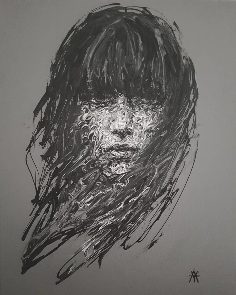 Doodle Liz Y Ahmet: artist creates unusual portraits of women from Karakul