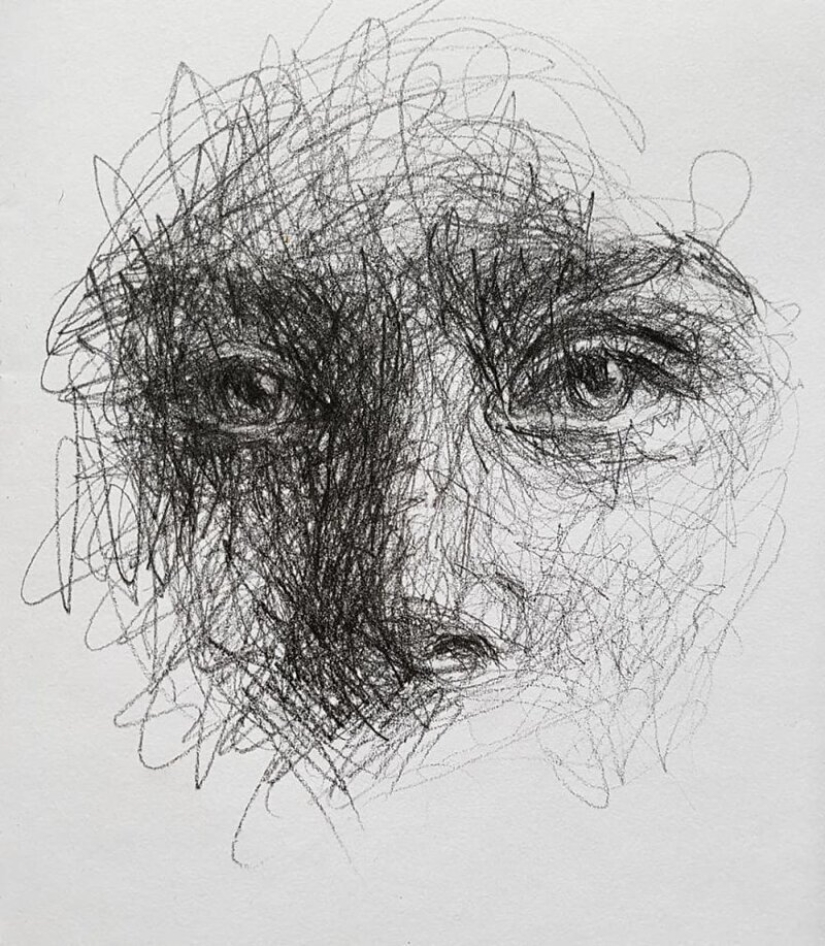 Doodle Liz Y Ahmet: artist creates unusual portraits of women from Karakul