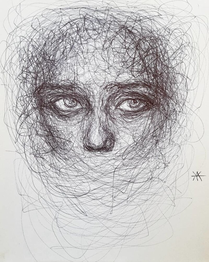 Doodle Liz Y Ahmet: artist creates unusual portraits of women from Karakul