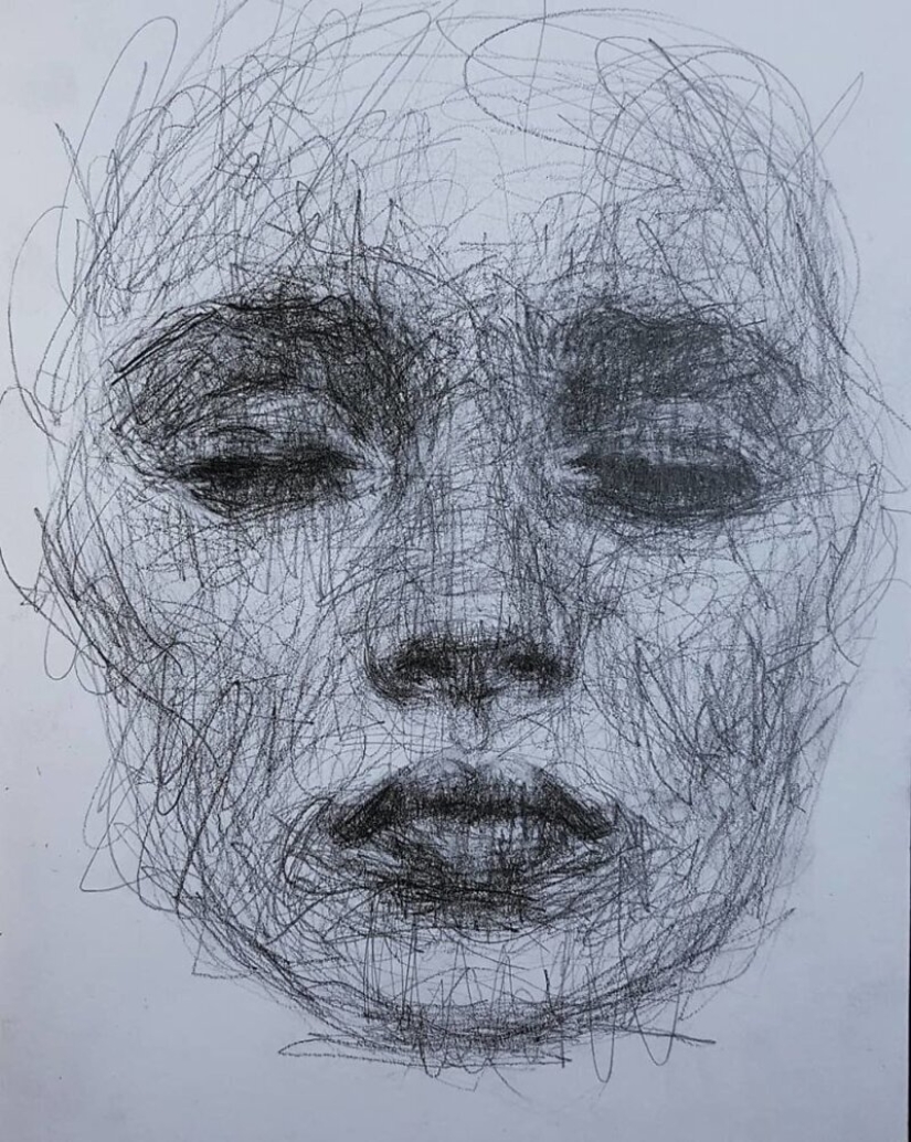 Doodle Liz Y Ahmet: artist creates unusual portraits of women from Karakul