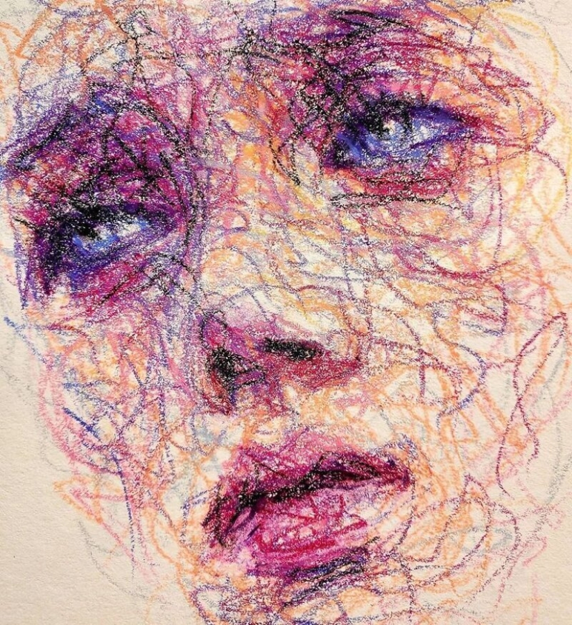 Doodle Liz Y Ahmet: artist creates unusual portraits of women from Karakul