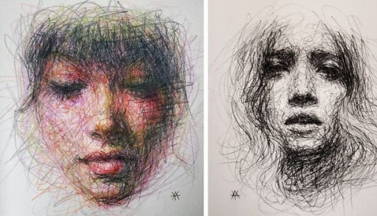 Doodle Liz Y Ahmet: artist creates unusual portraits of women from Karakul Doodle Liz Y Ahmet: artist creates unusual portraits of women from Karakul