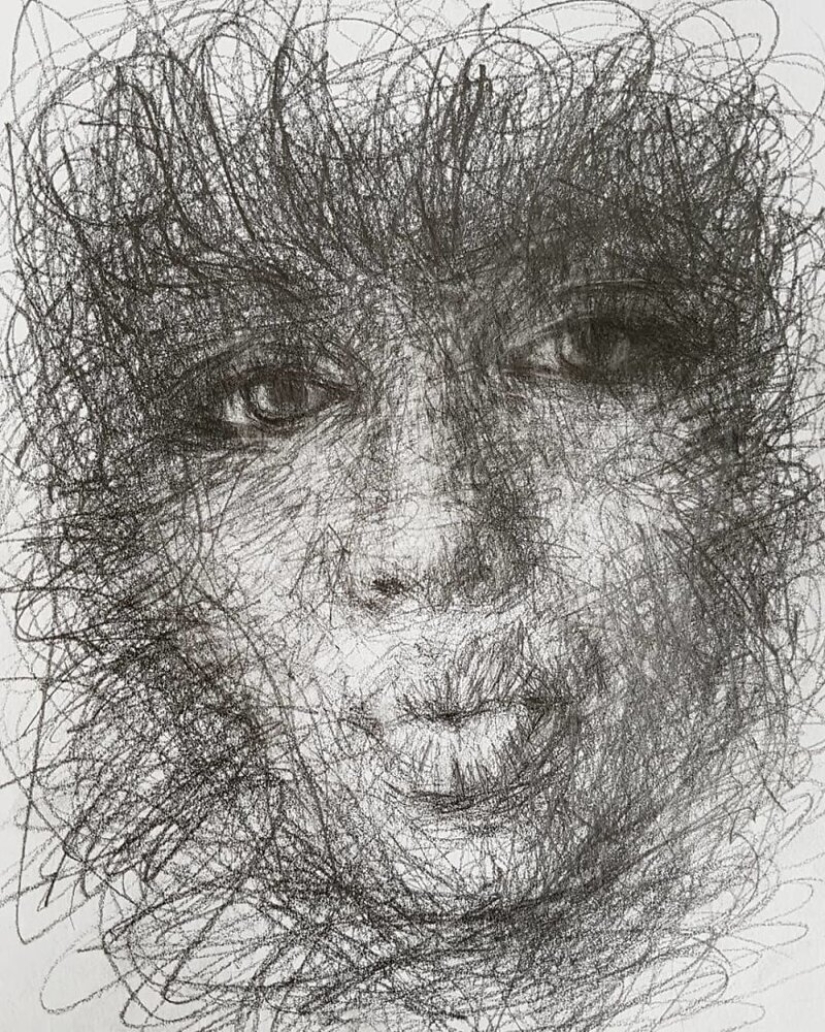 Doodle Liz Y Ahmet: artist creates unusual portraits of women from Karakul