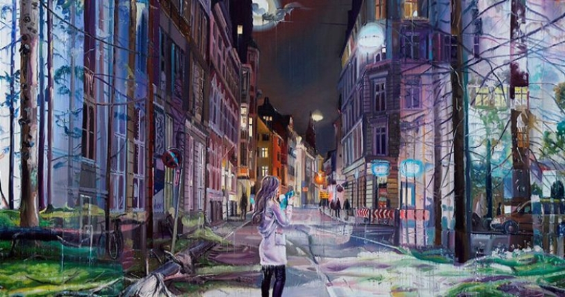 Dreams, reality, desolation and urban studies in the fantastic paintings by the artist Jacob Brostrup