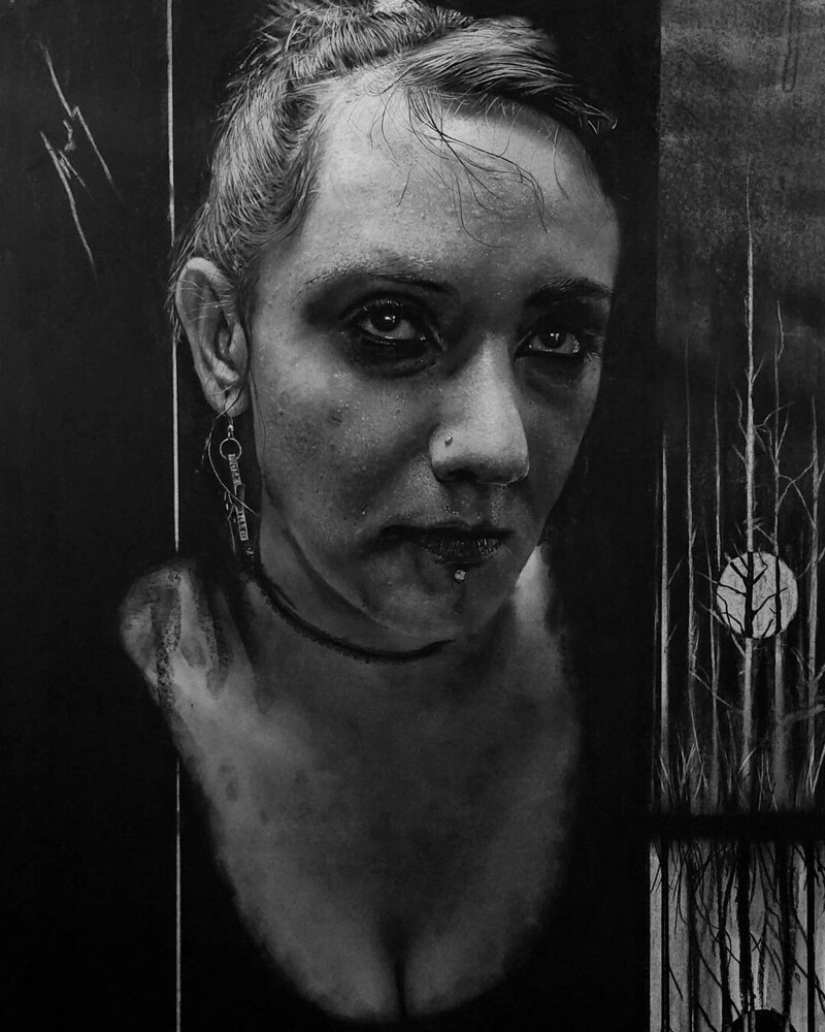 Dylan Eakin and his photorealistic charcoal drawings Dylan Eakin and his photorealistic charcoal drawings