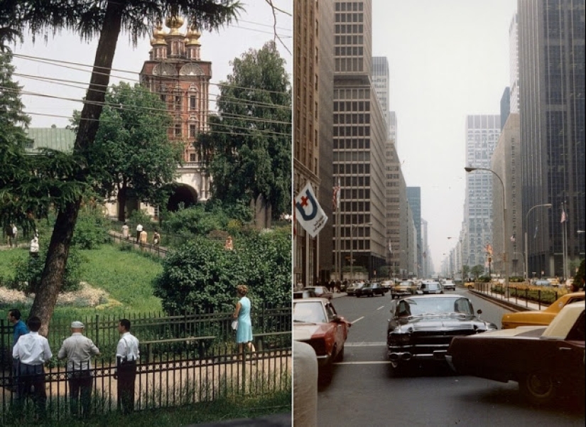 East and West: Color photographs of Moscow and New York in 1969