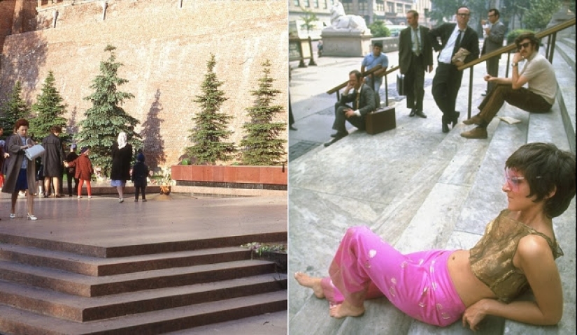 East and West: Color photographs of Moscow and New York in 1969