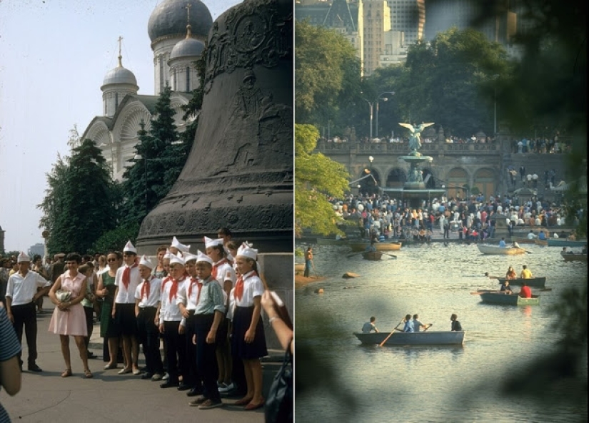 East and West: Color photographs of Moscow and New York in 1969