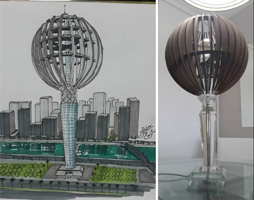 El arquitecto de Brasil atrae surrealista edificios inspirados por los objetos familiares