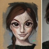 El artista convierte fotos de personas al azar en ilustraciones increíbles